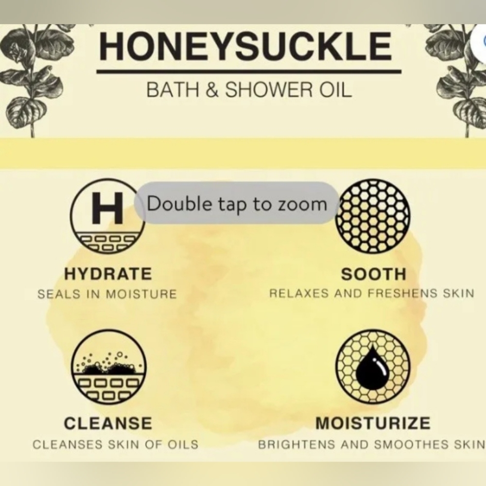Provence Beauty New York Honeysuckle & White Flowers Bath & Shower Oil 8 fl oz. - Picture 2 of 3